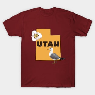 Utah with state flower and bird T-Shirt